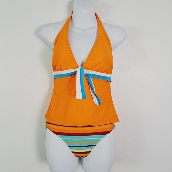Tommy Hilfiger Vibrant Tank Halter Bikini‎ New Size XS/S - Picture 1 of 8